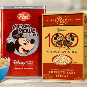 Disney 100th Anniversary Collectible Cereal and Tin